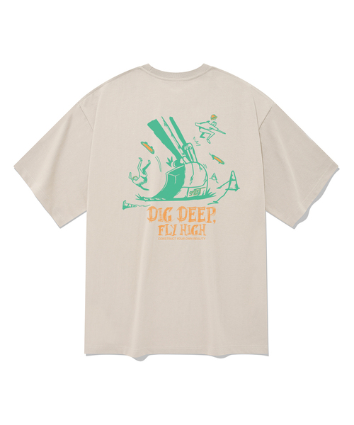 SPITXIT（スピットシット）の「CEMENT KIDS 半袖Tシャツ 5色（Tシャツ/カットソー・メンズ・ホワイト/ブラック/ベージュ/ネイビー/グレー・SMALL/MEDIUM/LARGE/X-LARGE）」の4枚目の写真