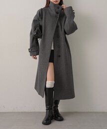 カーブスリーブロングコート