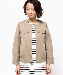 LBC | コットンツイルノーカラーブルゾン(ブルゾン)