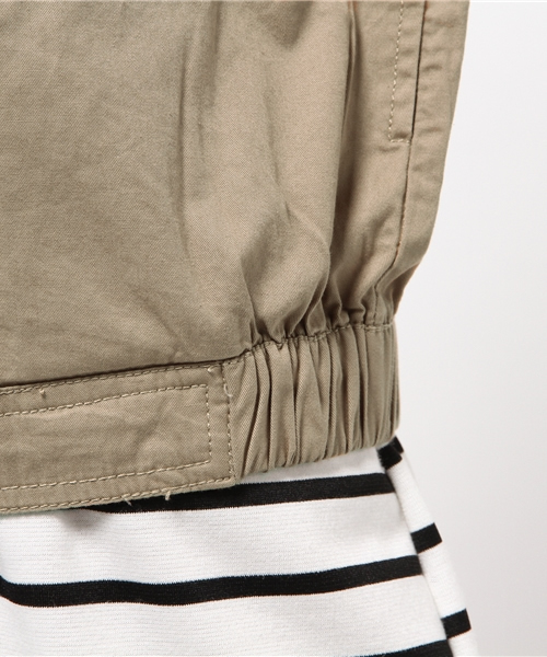 LBC(エルビーシー)の「コットンツイルノーカラーブルゾン(ブルゾン・レディース・オリーブ/ベージュ・LARGE/MEDIUM)」の5枚目の写真