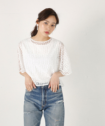 MOUSSY | LACE FLARE LAYERED TOPS(Tシャツ/カットソー)