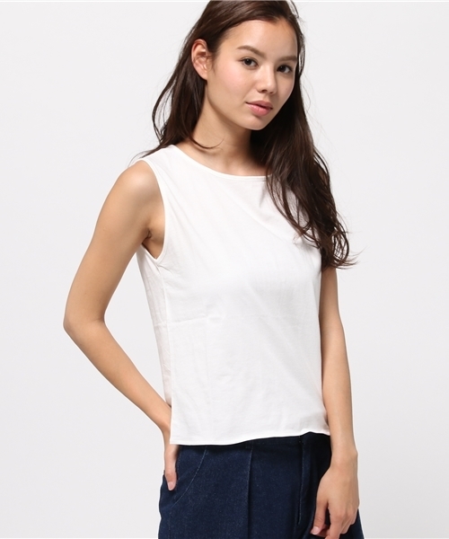 MOUSSY（マウジー）の「LACE FLARE LAYERED TOPS（Tシャツ/カットソー・レディース・ネイビー/ホワイト/ブルー・FREE）」の13枚目の写真