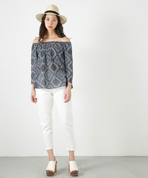 MOUSSY | WHT fringe cropped Tapered(その他パンツ)