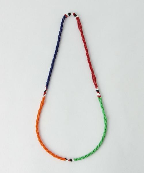 UNITED ARROWS(ユナイテッドアローズ)の「<TEGE UNITED ARROWS(テゲ ユナイテッドアローズ)>NARROW NECKLACE◆(ネックレス・メンズ・ホワイト/ブラック/レッド/オレンジ/コバルトブルー/その他1・FREE)」の6枚目の写真
