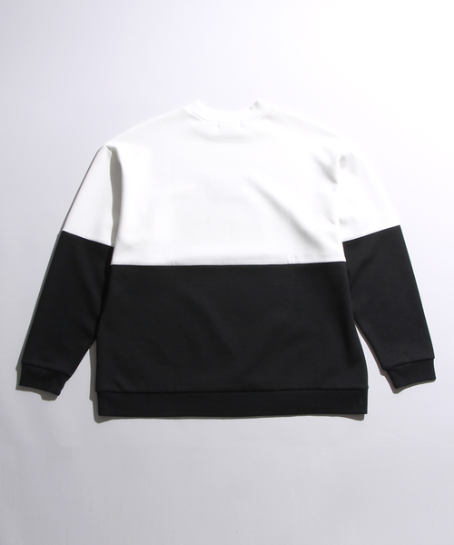 WEGO（ウィゴー）の「WEGO/バイカラーBOXロゴビッグプルオーバー（スウェット・レディース・ライトピンク/ホワイト・FREE）」の4枚目の写真