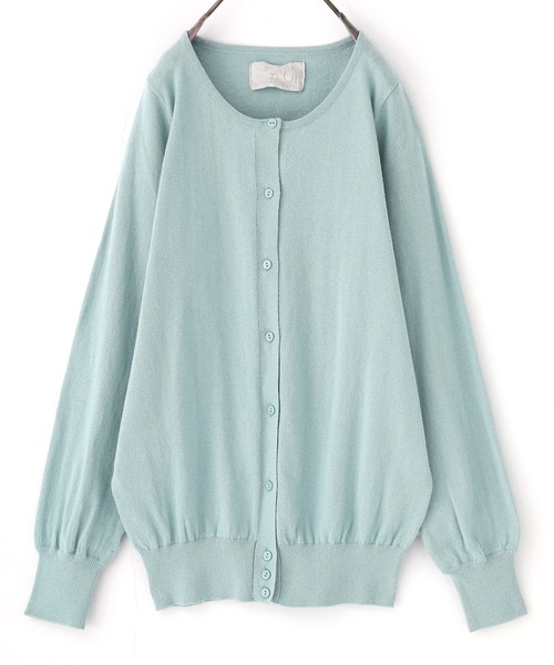 n'OrLABEL(ノアールレーベル)の「『シンプルUネックカーデ』(カーディガン/ボレロ・レディース・ネイビー/ピンク/レッド/チャコールグレー/アッシュブラウン/ブラック/カーキ/マジェンタ/グリーン系その他/ロイヤルブルー/レッド系その他/ワイン/イエロー/アイボリー/ブルー系その他/スモークピンク/ブルー/ターメリック/コーラルピンク/杢グレー/オートミール/ブルー系その他2/ラベンダー/オレンジ系その他/スカイブルー/グレイッシュブルー・1/2)」の11枚目の写真