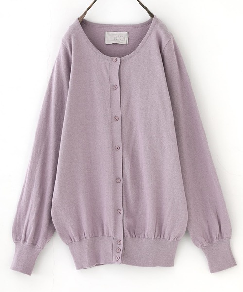 n'OrLABEL(ノアールレーベル)の「『シンプルUネックカーデ』(カーディガン/ボレロ・レディース・ネイビー/ピンク/レッド/チャコールグレー/アッシュブラウン/ブラック/カーキ/マジェンタ/グリーン系その他/ロイヤルブルー/レッド系その他/ワイン/イエロー/アイボリー/ブルー系その他/スモークピンク/ブルー/ターメリック/コーラルピンク/杢グレー/オートミール/ブルー系その他2/ラベンダー/オレンジ系その他/スカイブルー/グレイッシュブルー・1/2)」の16枚目の写真