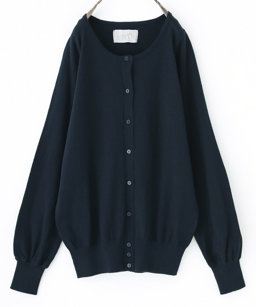 n'OrLABEL(ノアールレーベル)の「『シンプルUネックカーデ』(カーディガン/ボレロ・レディース・ネイビー/ピンク/レッド/チャコールグレー/アッシュブラウン/ブラック/カーキ/マジェンタ/グリーン系その他/ロイヤルブルー/レッド系その他/ワイン/イエロー/アイボリー/ブルー系その他/スモークピンク/ブルー/ターメリック/コーラルピンク/杢グレー/オートミール/ブルー系その他2/ラベンダー/オレンジ系その他/スカイブルー/グレイッシュブルー・1/2)」の10枚目の写真