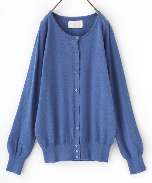 n'OrLABEL(ノアールレーベル)の「『シンプルUネックカーデ』(カーディガン/ボレロ・レディース・ネイビー/ピンク/レッド/チャコールグレー/アッシュブラウン/ブラック/カーキ/マジェンタ/グリーン系その他/ロイヤルブルー/レッド系その他/ワイン/イエロー/アイボリー/ブルー系その他/スモークピンク/ブルー/ターメリック/コーラルピンク/杢グレー/オートミール/ブルー系その他2/ラベンダー/オレンジ系その他/スカイブルー/グレイッシュブルー・1/2)」の15枚目の写真