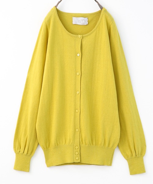 n'OrLABEL(ノアールレーベル)の「『シンプルUネックカーデ』(カーディガン/ボレロ・レディース・ネイビー/ピンク/レッド/チャコールグレー/アッシュブラウン/ブラック/カーキ/マジェンタ/グリーン系その他/ロイヤルブルー/レッド系その他/ワイン/イエロー/アイボリー/ブルー系その他/スモークピンク/ブルー/ターメリック/コーラルピンク/杢グレー/オートミール/ブルー系その他2/ラベンダー/オレンジ系その他/スカイブルー/グレイッシュブルー・1/2)」の18枚目の写真