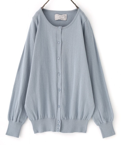 n'OrLABEL(ノアールレーベル)の「『シンプルUネックカーデ』(カーディガン/ボレロ・レディース・ネイビー/ピンク/レッド/チャコールグレー/アッシュブラウン/ブラック/カーキ/マジェンタ/グリーン系その他/ロイヤルブルー/レッド系その他/ワイン/イエロー/アイボリー/ブルー系その他/スモークピンク/ブルー/ターメリック/コーラルピンク/杢グレー/オートミール/ブルー系その他2/ラベンダー/オレンジ系その他/スカイブルー/グレイッシュブルー・1/2)」の9枚目の写真