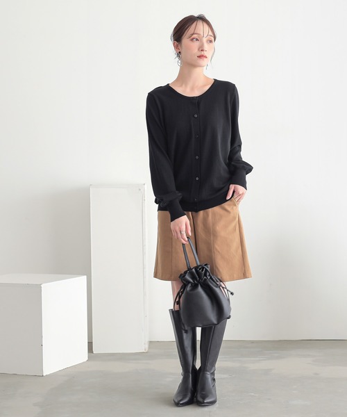 シンプルUネックカーデ』（カーディガン/ボレロ）｜n'OrLABEL