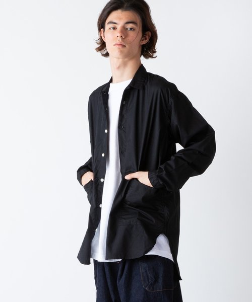 rehacer(レアセル)の「rehacer :Pilgrim Wide Shirt Made in Okayama Japan / プリグリムワイドシャツ メイドイン岡山ジャパン(シャツ/ブラウス・メンズ・ホワイト/カーキ/ネイビー/モカ/ブラック・SMALL/LARGE/MEDIUM)」の3枚目の写真