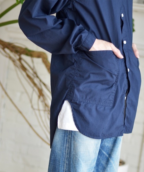 rehacer(レアセル)の「rehacer :Pilgrim Wide Shirt Made in Okayama Japan / プリグリムワイドシャツ メイドイン岡山ジャパン(シャツ/ブラウス・メンズ・ホワイト/カーキ/ネイビー/モカ/ブラック・SMALL/LARGE/MEDIUM)」の6枚目の写真