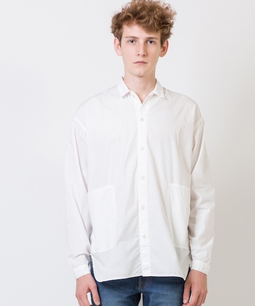 rehacer(レアセル)の「rehacer :Pilgrim Wide Shirt Made in Okayama Japan / プリグリムワイドシャツ メイドイン岡山ジャパン(シャツ/ブラウス・メンズ・ホワイト/カーキ/ネイビー/モカ/ブラック・SMALL/LARGE/MEDIUM)」の7枚目の写真