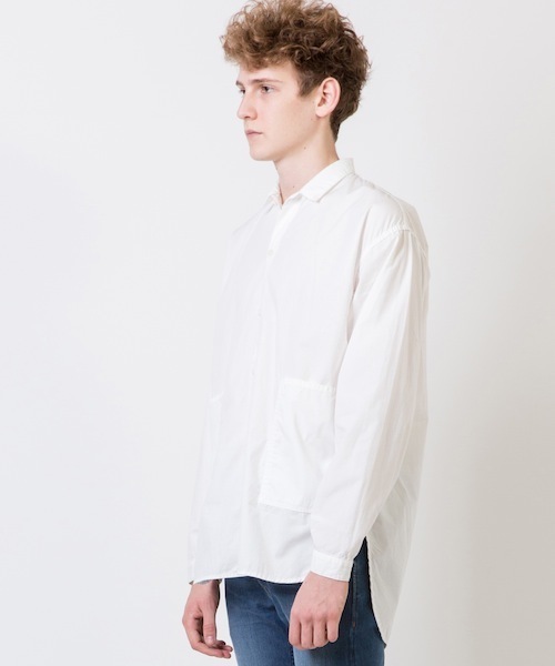 rehacer(レアセル)の「rehacer :Pilgrim Wide Shirt Made in Okayama Japan / プリグリムワイドシャツ メイドイン岡山ジャパン(シャツ/ブラウス・メンズ・ホワイト/カーキ/ネイビー/モカ/ブラック・SMALL/LARGE/MEDIUM)」の8枚目の写真