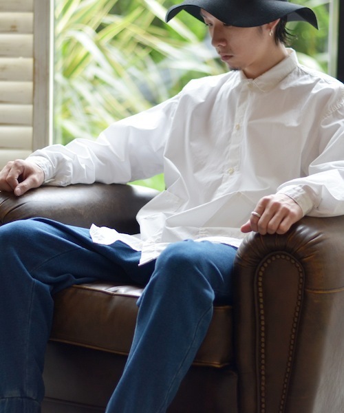 rehacer(レアセル)の「rehacer :Pilgrim Wide Shirt Made in Okayama Japan / プリグリムワイドシャツ メイドイン岡山ジャパン(シャツ/ブラウス・メンズ・ホワイト/カーキ/ネイビー/モカ/ブラック・SMALL/LARGE/MEDIUM)」の10枚目の写真