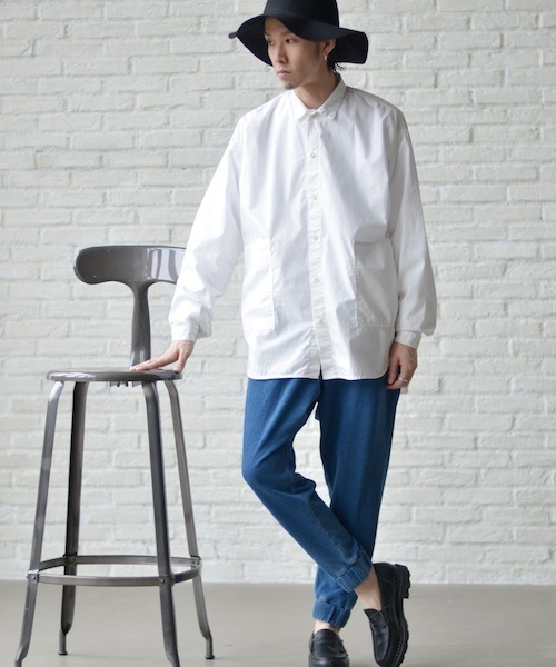 rehacer(レアセル)の「rehacer :Pilgrim Wide Shirt Made in Okayama Japan / プリグリムワイドシャツ メイドイン岡山ジャパン(シャツ/ブラウス・メンズ・ホワイト/カーキ/ネイビー/モカ/ブラック・SMALL/LARGE/MEDIUM)」の16枚目の写真