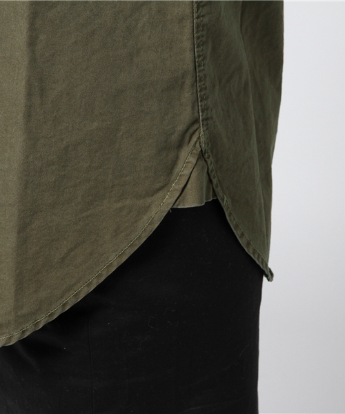 CUBE SUGAR(キューブシュガー)の「高密度ツイル ワッペン付きミリタリーシャツ (シャツ/ブラウス・レディース・カーキ・M)」の8枚目の写真
