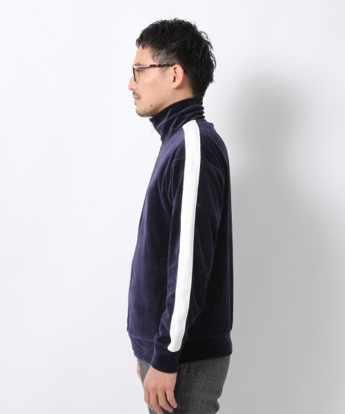 GLOBAL WORK（グローバルワーク）の「ベロアトラックジャケット/735754（カーディガン/ボレロ・メンズ・グレー/ネイビー・SMALL/X-LARGE/MEDIUM/LARGE）」の7枚目の写真