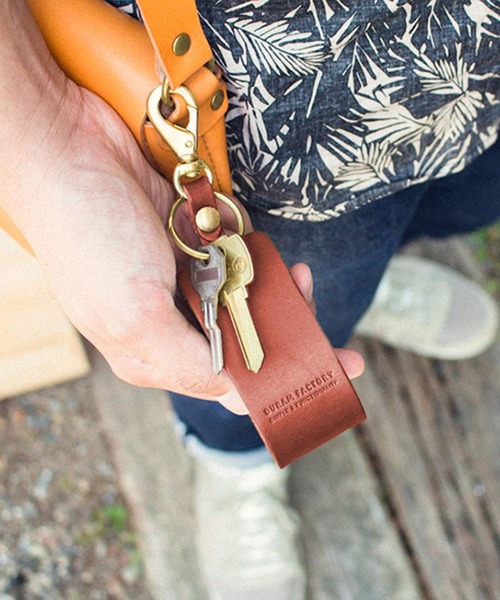 DURAM FACTORY（ドゥラムファクトリー）の「DURAM ドゥラム スマートキーホルダー レザー スマートキーケースカバー キーリング 車 Lサイズ（キーケース/キーアクセサリー・メンズ・ブラウン/ダークブラウン/レッド/グリーン/ブラック/ライトブラウン・FREE）」の6枚目の写真