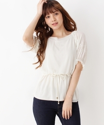 袖刺繍陽柳プルオーバー