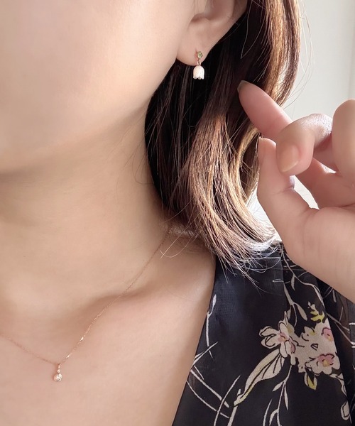 Bloom　K10　ピンクゴールド　ダイヤモンドネックレス BLOOM（アクセサリー） ネックレス K10 ピンクゴールド