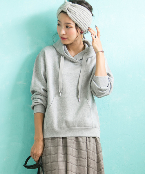LIPSTAR(リップスター)の「バイオ裏毛パーカー(Tシャツ/カットソー・レディース・パープル/グレー/オフホワイト/グリーン・M)」の15枚目の写真