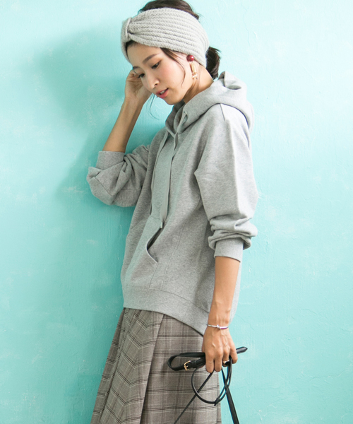 LIPSTAR(リップスター)の「バイオ裏毛パーカー(Tシャツ/カットソー・レディース・パープル/グレー/オフホワイト/グリーン・M)」の16枚目の写真