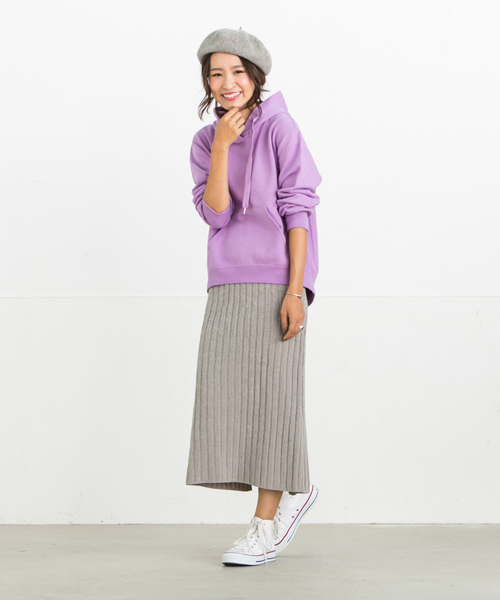 LIPSTAR(リップスター)の「バイオ裏毛パーカー(Tシャツ/カットソー・レディース・パープル/グレー/オフホワイト/グリーン・M)」の20枚目の写真