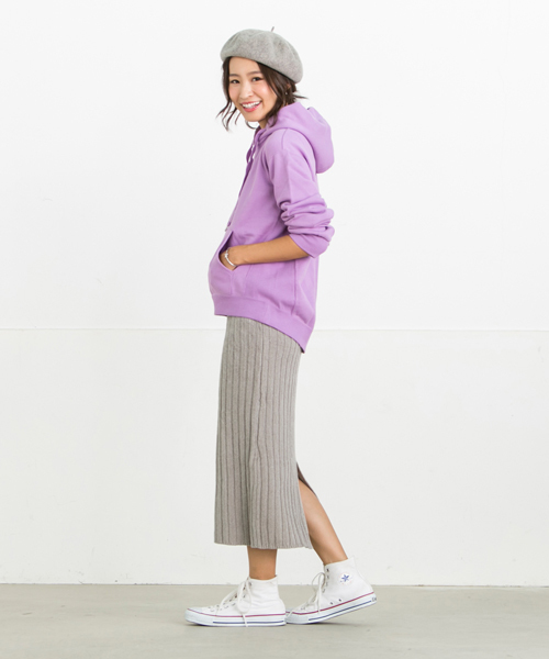 LIPSTAR(リップスター)の「バイオ裏毛パーカー(Tシャツ/カットソー・レディース・パープル/グレー/オフホワイト/グリーン・M)」の21枚目の写真