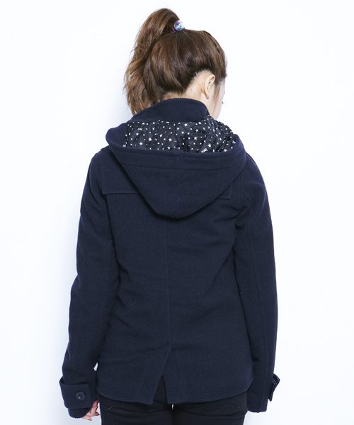 X-girl（エックスガール）の「HOODED DUFFLE COAT（ダッフルコート