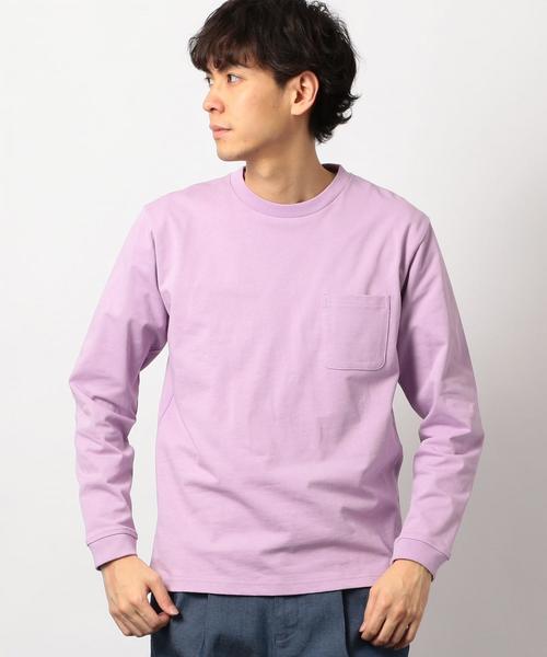 green label relaxing（グリーンレーベルリラクシング）の「SC ヘビーウェイト クルーネック カットソー ◆（Tシャツ/カットソー・メンズ・ホワイト/イエロー/ネイビー/ライラック・X-LARGE/LARGE/MEDIUM/SMALL）」の3枚目の写真