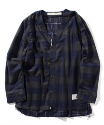 BLUE SAKURA(u[TN)INDIGO CHECK CARDIGAN(J[fBK/{)