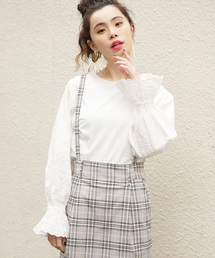 LOWRYS FARM | ソデシシュウキリカエプルオーバー  784746 (Tシャツ/カットソー)