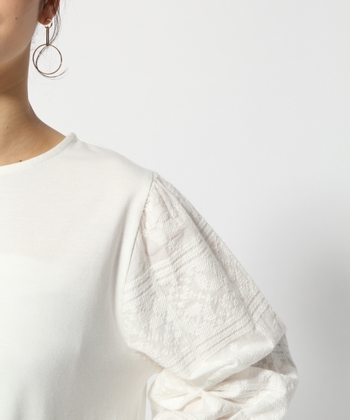 LOWRYS FARM(ローリーズファーム)の「ソデシシュウキリカエプルオーバー 784746 (Tシャツ/カットソー・レディース・ブラック/ベージュ/オフホワイト・LARGE/MEDIUM)」の21枚目の写真