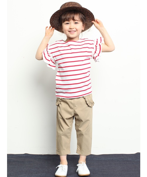 RUGGEDWORKS(ラゲッドワークス)の「ポリツイルフリルカプリパンツ(その他パンツ・キッズ・ブラック/ベージュ・120cm/110cm/140cm/90cm/100cm/130cm/80cm)」の12枚目の写真