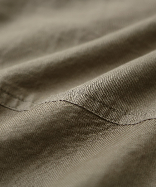 CUBE SUGAR(キューブシュガー)の「異素材組合せレギュラーシャツ(シャツ/ブラウス・レディース・グレー/カーキ/ピンク/ネイビー・M)」の7枚目の写真