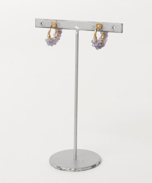 tone(トーン)の「【marinaJEWELRY】Tanzanite pavé earring(イヤリング・レディース・パープル・FREE)」の2枚目の写真