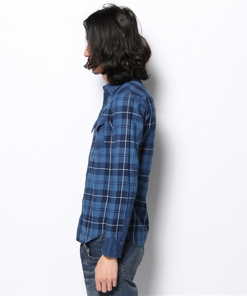 MR.OLIVE(ミスターオリーブ)の「INDIGO CHECK / WORK SHIRTS(シャツ/ブラウス・メンズ・ブルー・44)」の3枚目の写真