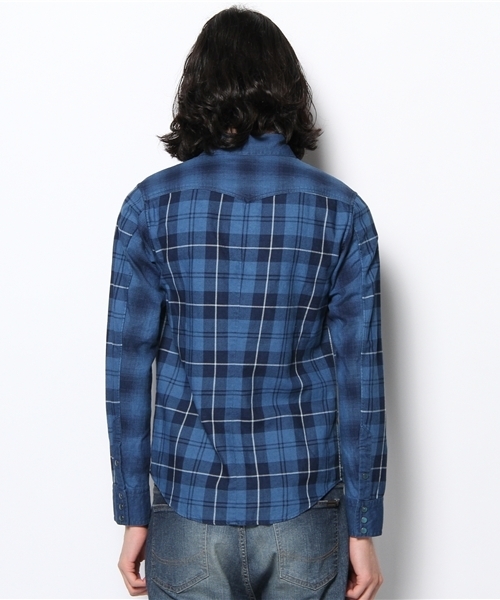 MR.OLIVE(ミスターオリーブ)の「INDIGO CHECK / WORK SHIRTS(シャツ/ブラウス・メンズ・ブルー・44)」の4枚目の写真