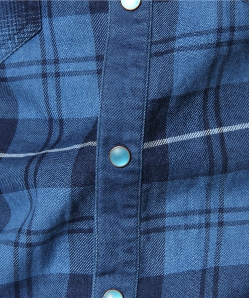MR.OLIVE(ミスターオリーブ)の「INDIGO CHECK / WORK SHIRTS(シャツ/ブラウス・メンズ・ブルー・44)」の7枚目の写真