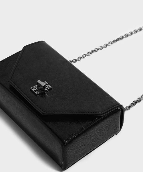 CHARLES & KEITH(チャールズ & キース)の「エンベリッシュターンロッククラッチ / EMBELLISHED TURN-LOCK CLUTCH(クラッチバッグ・レディース・ブラック/ブロンズ/アイボリー/バーガンディー・S)」の6枚目の写真