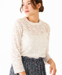 flower | タイニーフリルレーストップ(Tシャツ/カットソー)