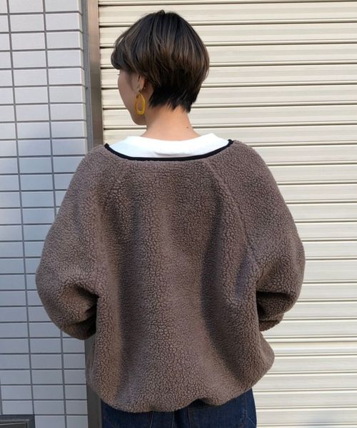 tiptop（ティップトップ）の「ボア×ナイロン胸ZIPリバーシブルブルゾン（ブルゾン・レディース・ブラウン/オフホワイト/キナリ・FREE）」の19枚目の写真