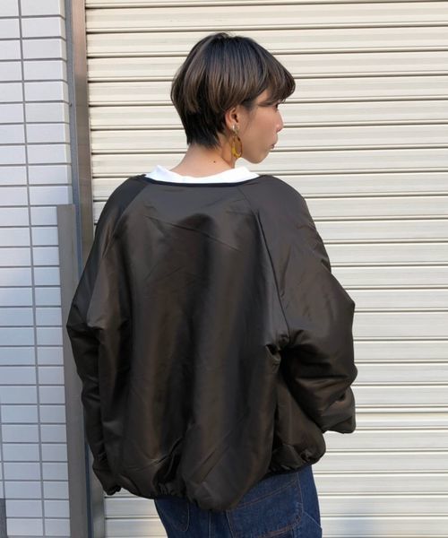 tiptop（ティップトップ）の「ボア×ナイロン胸ZIPリバーシブルブルゾン（ブルゾン・レディース・ブラウン/オフホワイト/キナリ・FREE）」の7枚目の写真