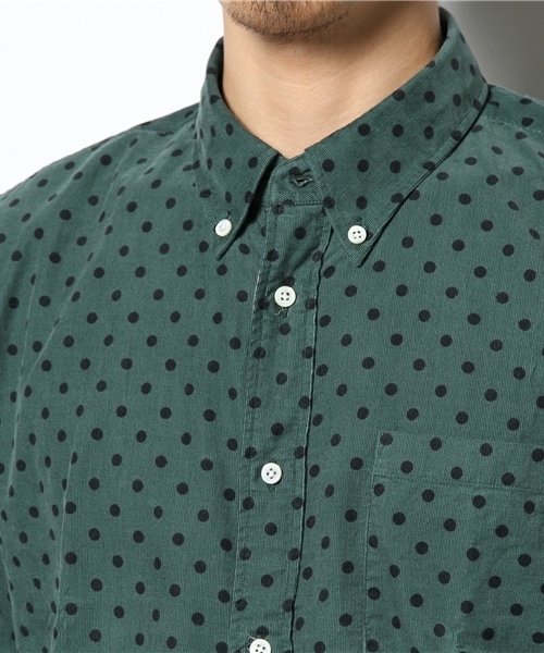 EDIFICE（エディフィス）の「◇ドットプリント コールボタンダウンシャツ（シャツ/ブラウス・メンズ・ブルー系その他/ボルドー/グリーン・48/44/46）」の7枚目の写真