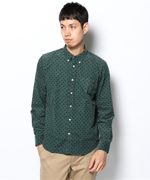 EDIFICE（エディフィス）の「◇ドットプリント コールボタンダウンシャツ（シャツ/ブラウス・メンズ・ブルー系その他/ボルドー/グリーン・48/44/46）」の11枚目の写真