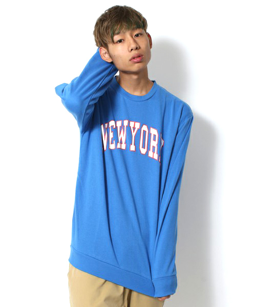 WEGO（ウィゴー）の「WEGO/CITYロゴプリントスウェット（スウェット・メンズ・ロイヤルブルー/ブラック/杢グレー/ワイン・MEDIUM/LARGE）」の3枚目の写真