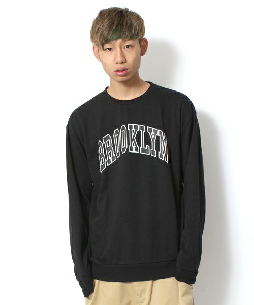 WEGO（ウィゴー）の「WEGO/CITYロゴプリントスウェット（スウェット・メンズ・ロイヤルブルー/ブラック/杢グレー/ワイン・MEDIUM/LARGE）」の2枚目の写真